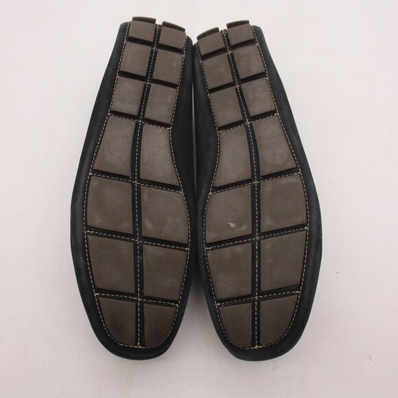 G.H. Bass & Co Driving Loafers Wheldon Bit Men's 12 M Dark Navy Leather Moccasin - Picture 7 of 9